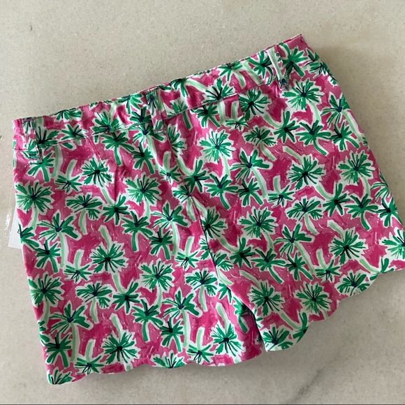 Crown & Ivy Palm Tree Shorts Scallop Hem 8 NWT - Picture 5 of 5